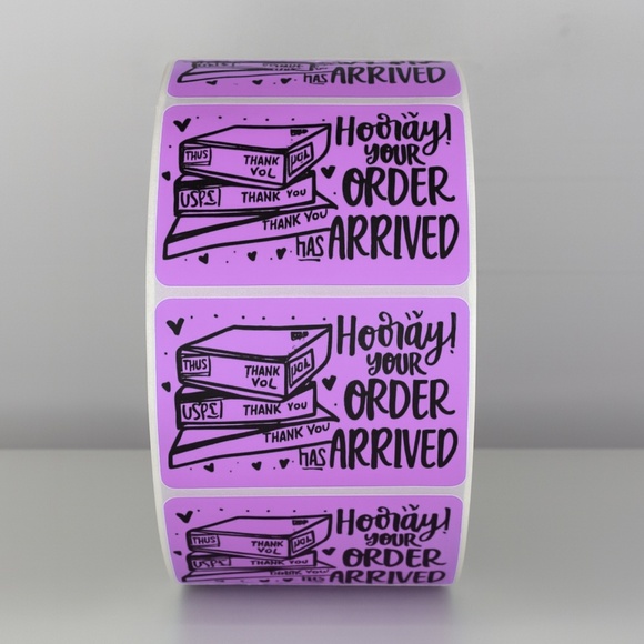 Hooray Your Order Has Arrived Stickers | Yellow Cute Packaging Labels - Picture 7 of 11